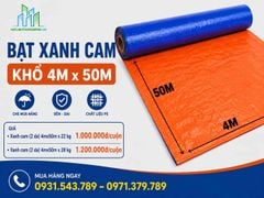 Bạt Xanh Cam Khổ 4m x 50m – Giá Bạt 2 Da Xanh Cam