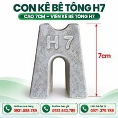 Con kê bê tông H7 - Viên kê bê tông H7 cao 7 Cm Mác Cao