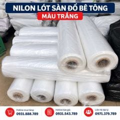 Nilon Lót Sàn Đổ Bê Tông Màu Trắng, Màng PE Giá Tốt