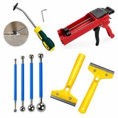 Bộ dụng cụ thi công keo chít mạch 2 thành phần chống thấm