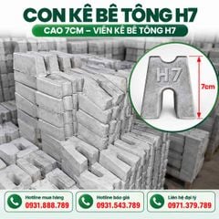 Con kê bê tông H7 - Viên kê bê tông H7 cao 7 Cm Mác Cao