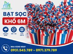 Bạt Sọc 3 Màu Khổ 6m x 50m – Bạt Sọc Công Trình Khổ Lớn