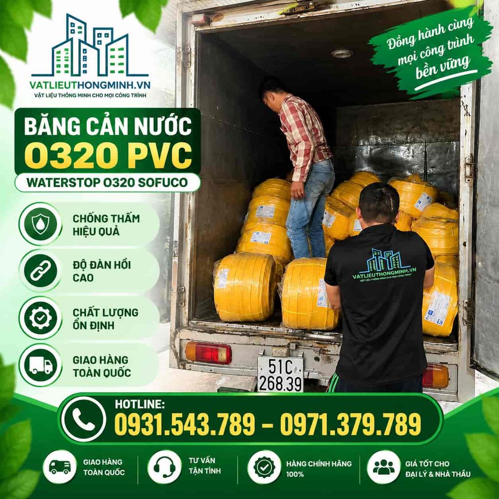 Băng cản nước O320 - Chống thấm mạch ngừng Waterstop O320