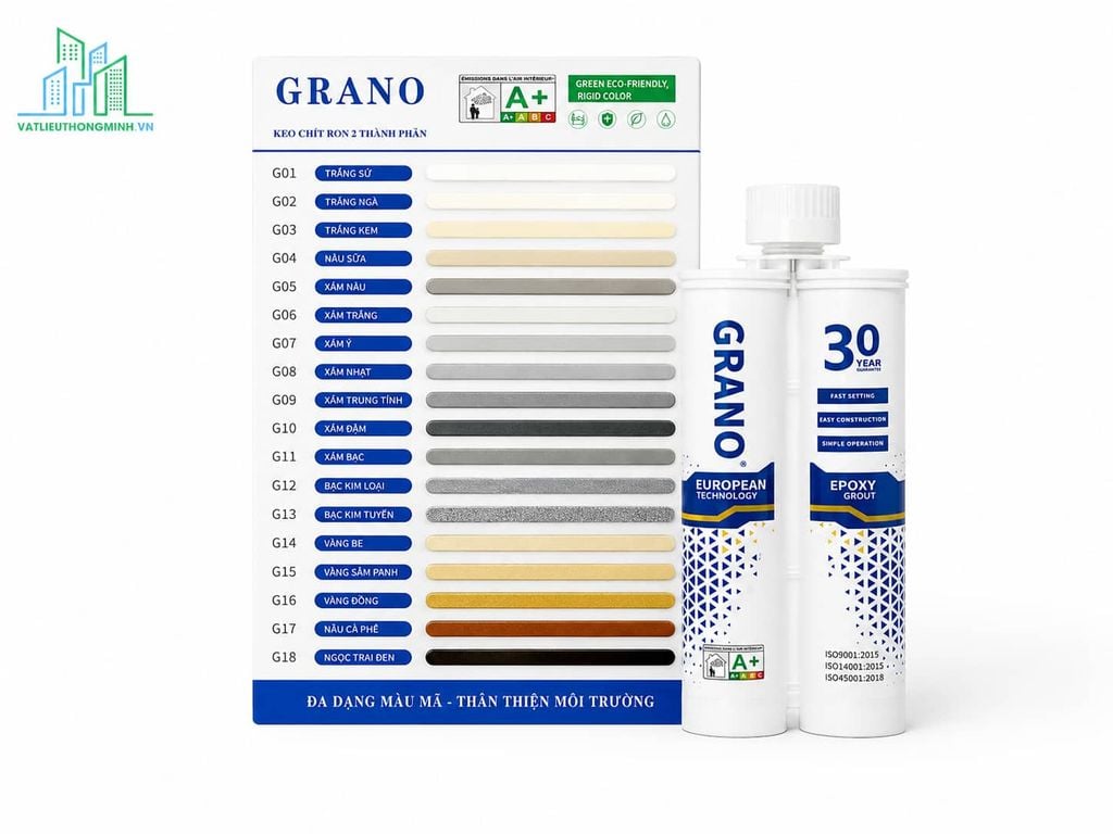 Keo chít mạch GRANO Epoxy 2 thành phần chính hãng