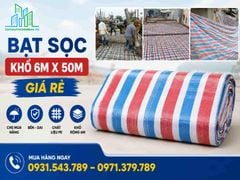 Bạt Sọc 3 Màu Khổ 6m x 50m – Bạt Sọc Công Trình Khổ Lớn