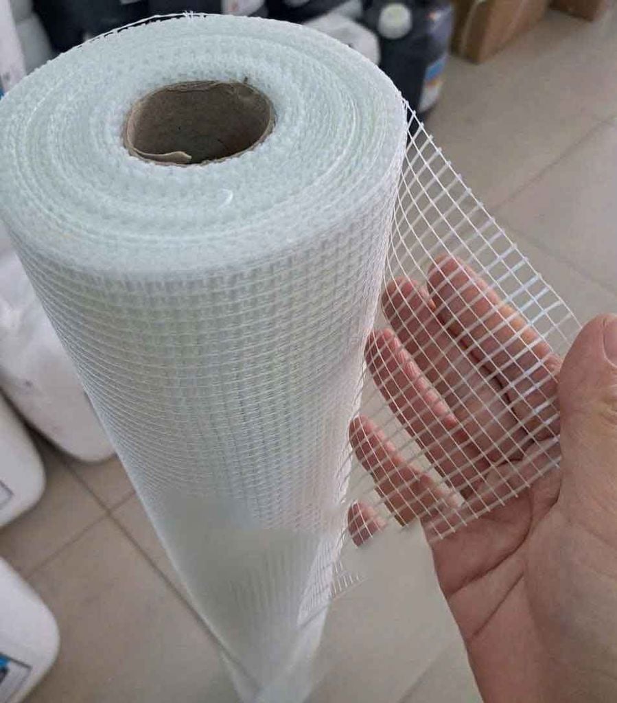 Lưới thủy tinh chống thấm - gia cố hoặc bo góc sàn - tường khi chống thấm
