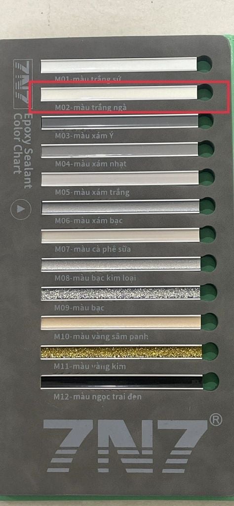 Keo Chít Mạch 7N7 Epoxy Hai Thành Phần - Keo Chà Ron AB Chống Thấm - Bền Màu- Chống Bám Bụi