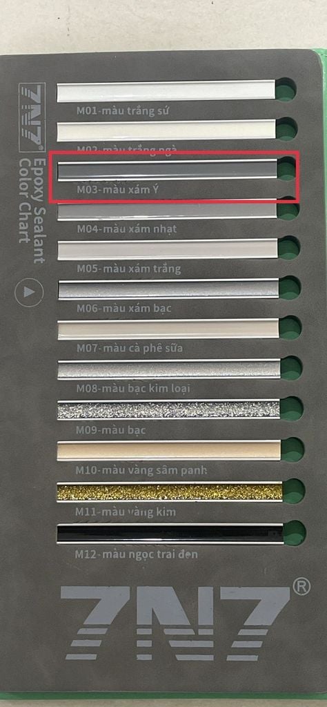 Keo Chít Mạch 7N7 Epoxy Hai Thành Phần - Keo Chà Ron AB Chống Thấm - Bền Màu- Chống Bám Bụi