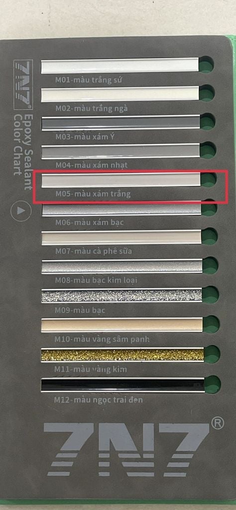 Keo Chít Mạch 7N7 Epoxy Hai Thành Phần - Keo Chà Ron AB Chống Thấm - Bền Màu- Chống Bám Bụi