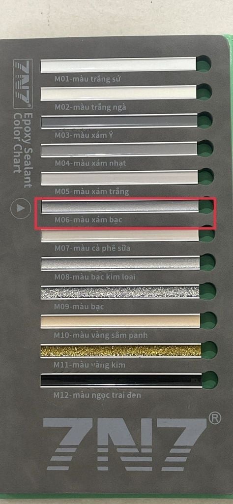 Keo Chít Mạch 7N7 Epoxy Hai Thành Phần - Keo Chà Ron AB Chống Thấm - Bền Màu- Chống Bám Bụi