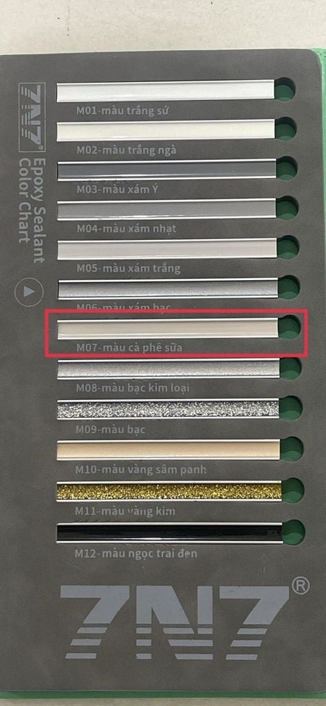 Keo Chít Mạch 7N7 Epoxy Hai Thành Phần - Keo Chà Ron AB Chống Thấm - Bền Màu- Chống Bám Bụi