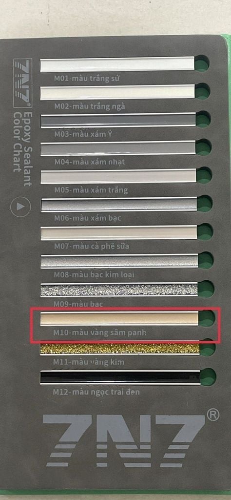 Keo Chít Mạch 7N7 Epoxy Hai Thành Phần - Keo Chà Ron AB Chống Thấm - Bền Màu- Chống Bám Bụi