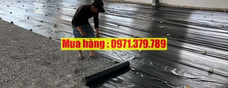 Nilon lót sàn màu đen đổ bê tông 2025 - Màng PE màu đen