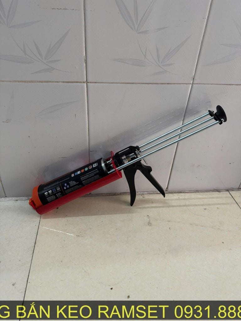 Súng Bơm Keo Ramset G5 Pro 600ml Khoan Cấy Thép Chuyên Dụng - Bắn keo Ramset
