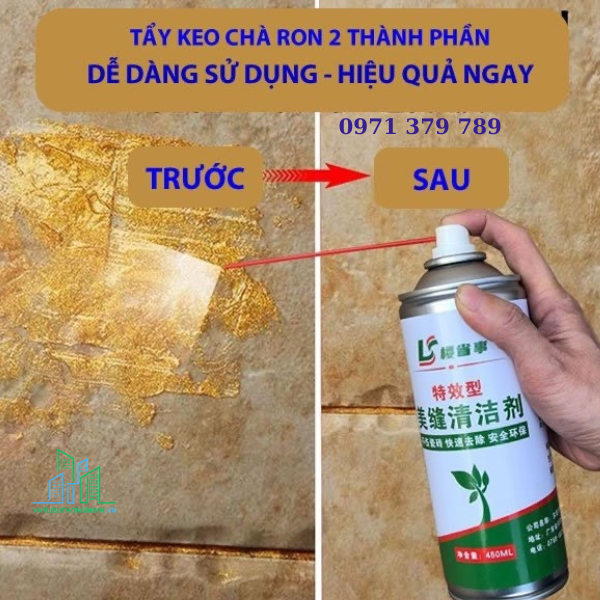 Dung Dịch Tẩy Keo Chà Ron Epoxy 450ml – Làm Sạch Keo Dư Trên Gạch