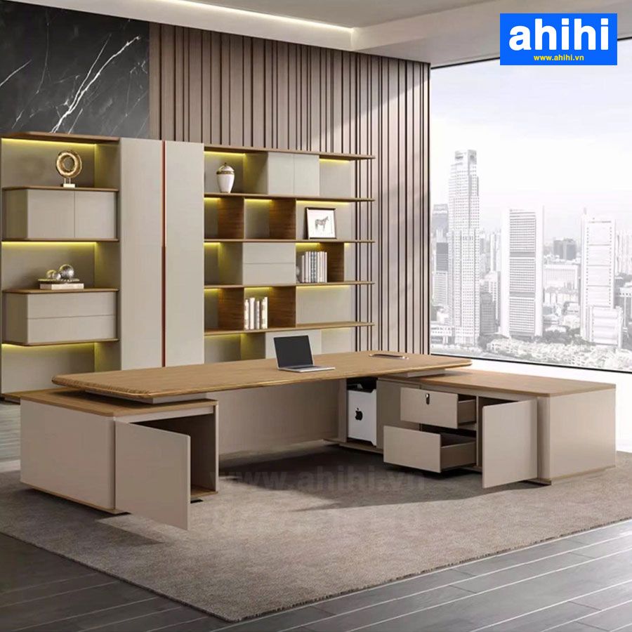 Bàn giám đốc hiện đại Ahihi102 – Gỗ cao cấp, sang trọng, tinh tế