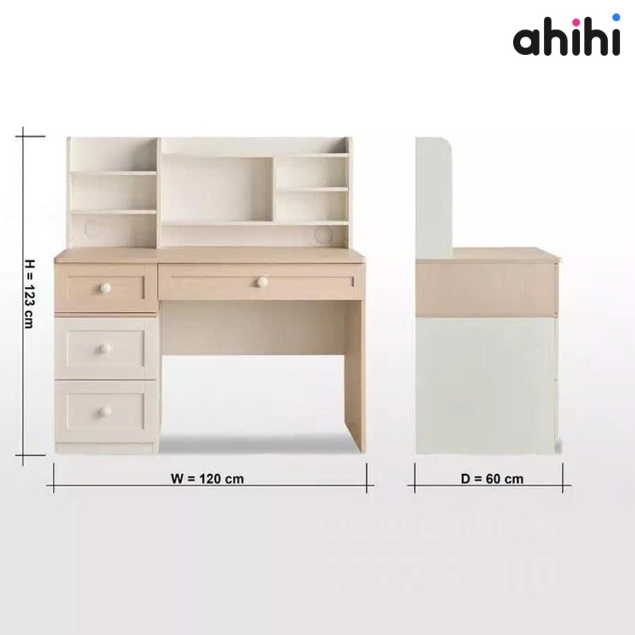 Bàn học cho bé Ahihi812 – Tạo không gian học tập thoải mái cho bé