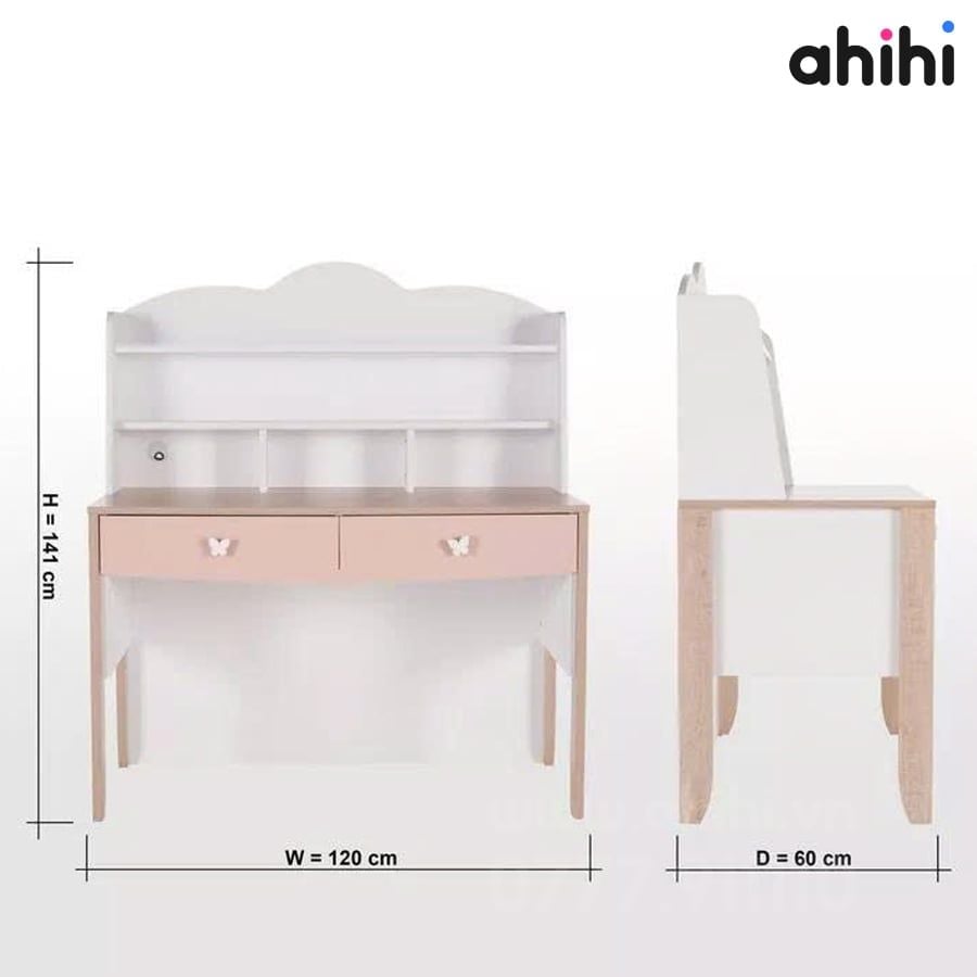 Bàn học cho bé Ahihi810 – Gọn gàng và tiện dụng
