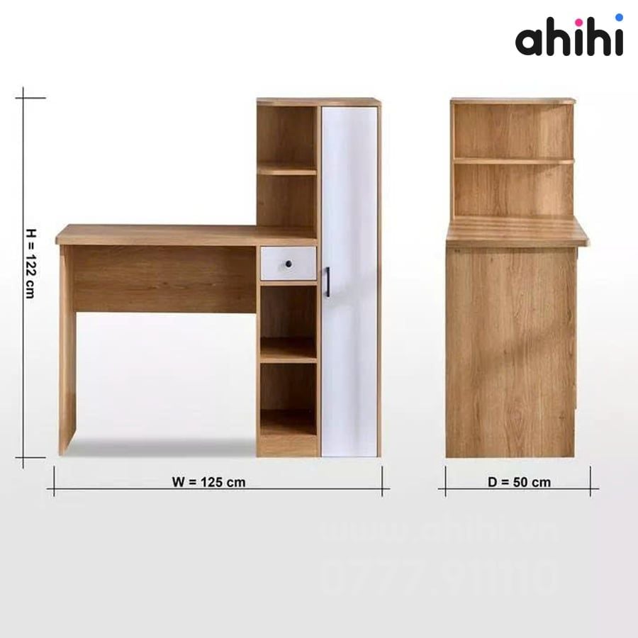 Bàn học cho bé ahihi803 – Gọn gàng, hiện đại, tiện dụng