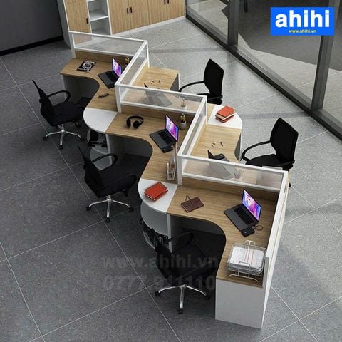 Cụm bàn làm việc chữ V ahihi463