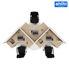 Cụm bàn làm việc chữ V ahihi463