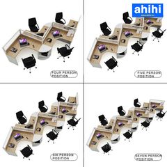 Cụm bàn làm việc chữ V ahihi463