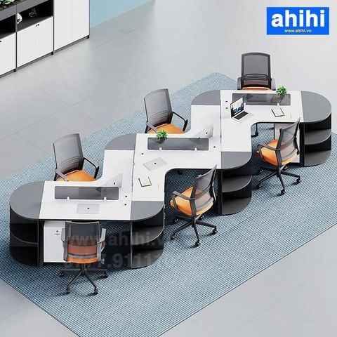 Cụm bàn làm việc chữ V ahihi456