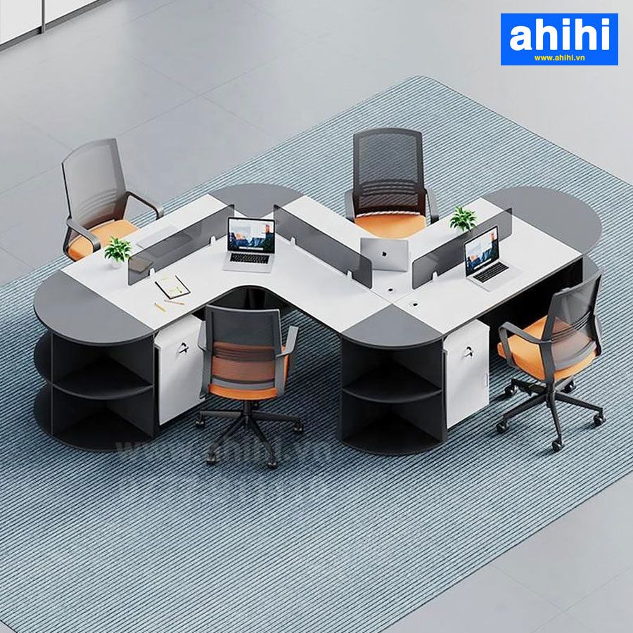 Cụm bàn làm việc chữ V ahihi456