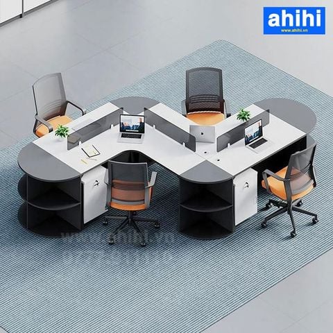 Cụm bàn làm việc chữ V ahihi456