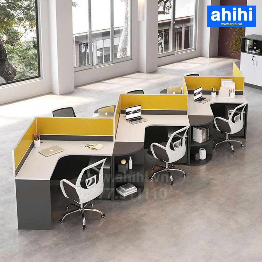 Cụm bàn làm việc chữ V ahihi455