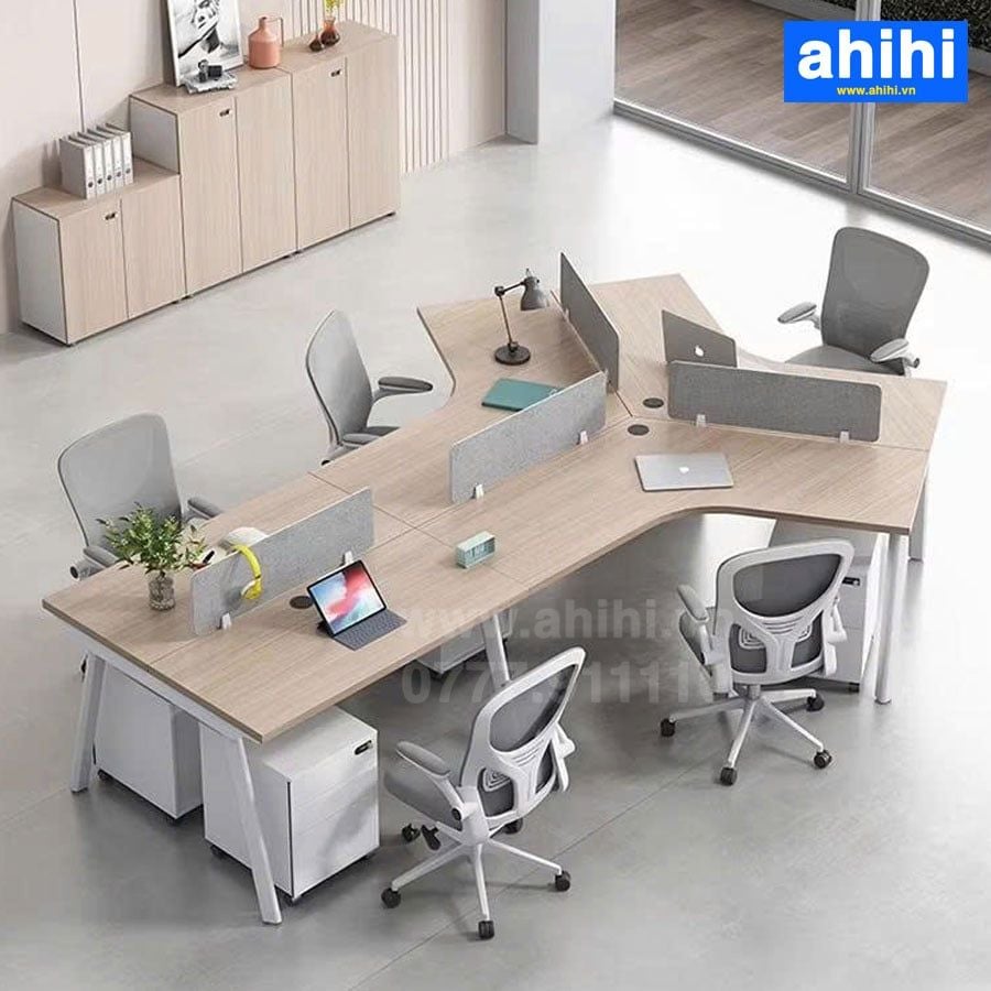 Cụm bàn làm việc chữ V ahihi458