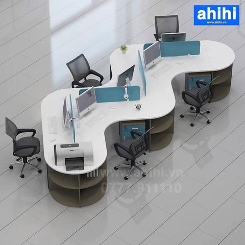 Cụm bàn làm việc chữ V ahihi451