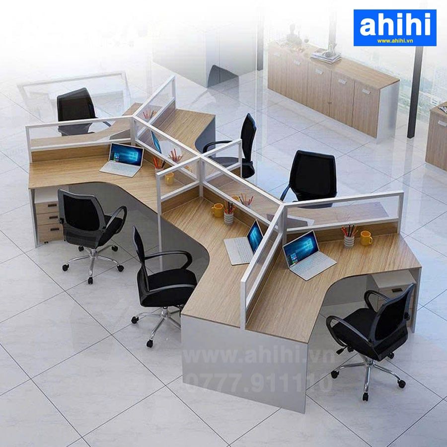 Cụm bàn làm việc chữ V ahihi454