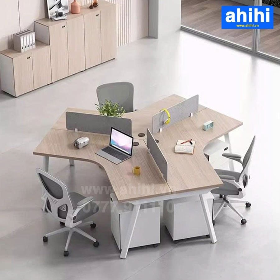Cụm bàn làm việc chữ V ahihi458