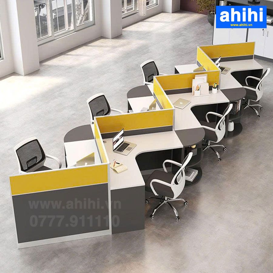 Cụm bàn làm việc chữ V ahihi455