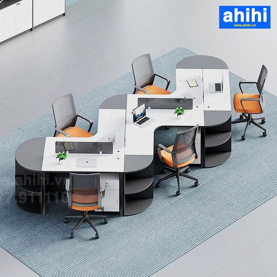 Cụm bàn làm việc chữ V ahihi456