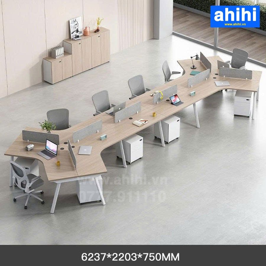 Cụm bàn làm việc chữ V ahihi458