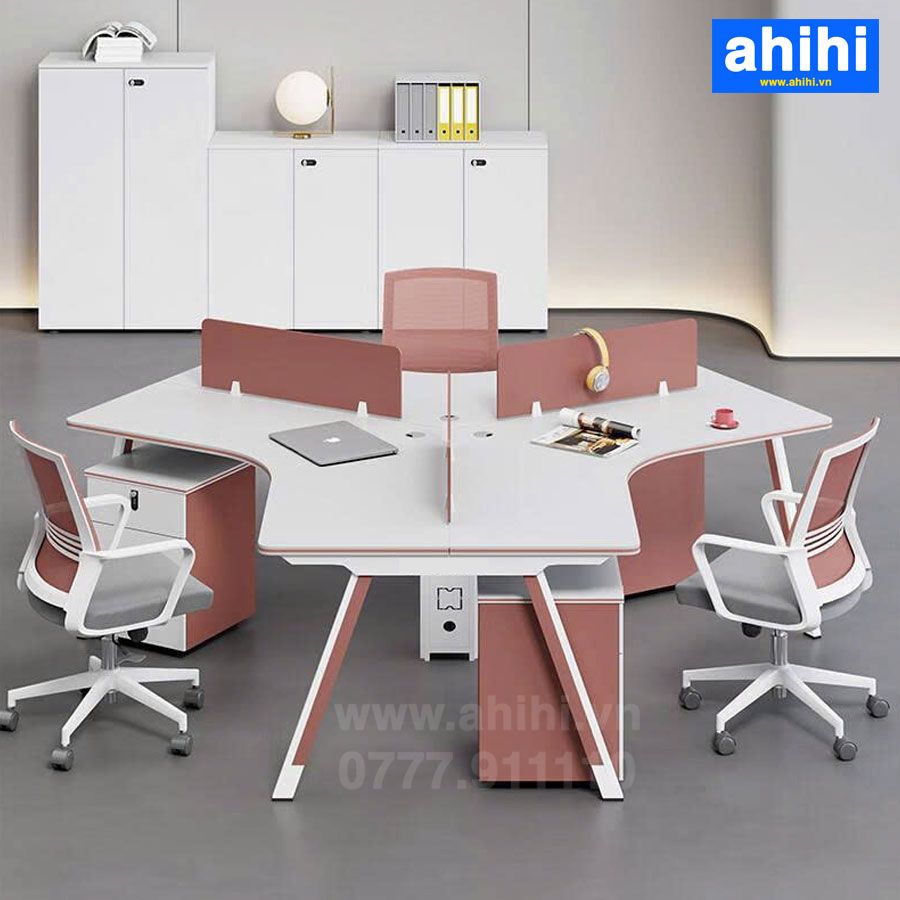 Cụm bàn làm việc chữ V ahihi457