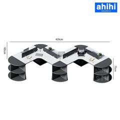 Cụm bàn làm việc chữ V ahihi456