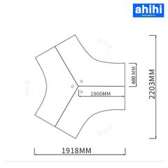 Cụm bàn làm việc chữ V ahihi458