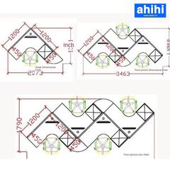 Cụm bàn làm việc chữ V ahihi455
