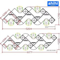 Cụm bàn làm việc chữ V ahihi455