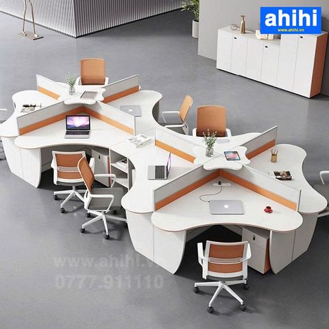 Cụm bàn làm việc chữ V ahihi452