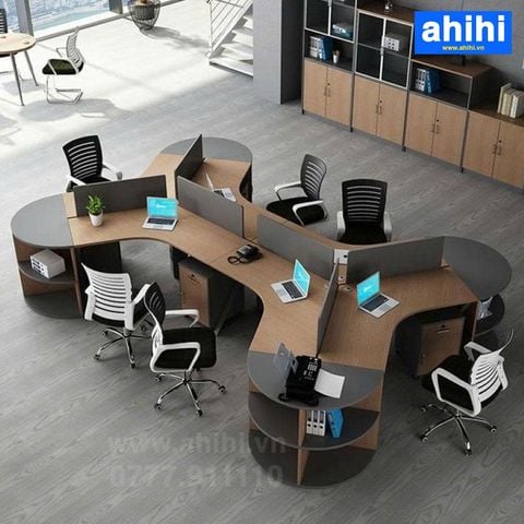 Cụm bàn làm việc chữ V ahihi453