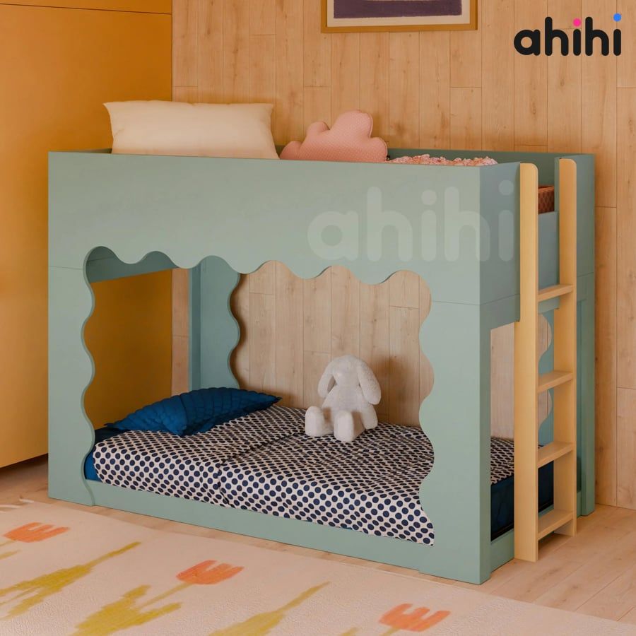 Giường tầng thấp ahihi240 cho bé | Thiết kế nhà nhỏ độc đáo