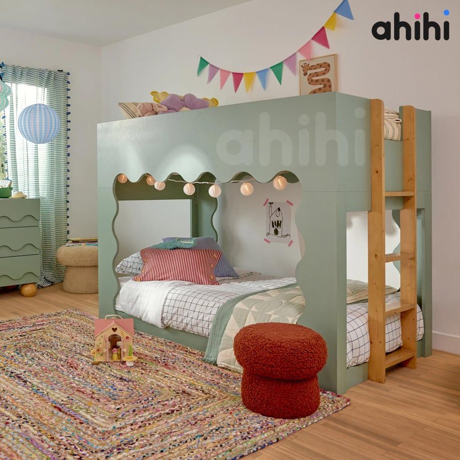 Giường tầng thấp ahihi240 cho bé | Thiết kế nhà nhỏ độc đáo
