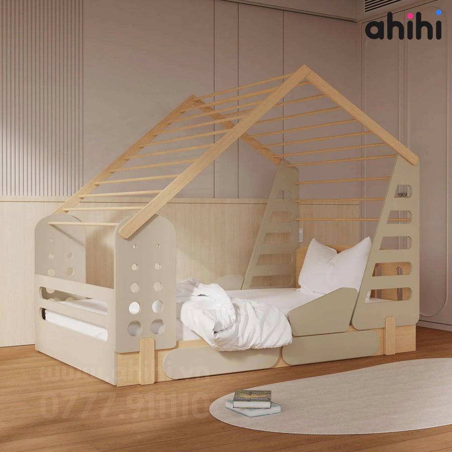 Giường ngủ ngôi nhà Ahihi117 – Không gian nhỏ, niềm vui lớn