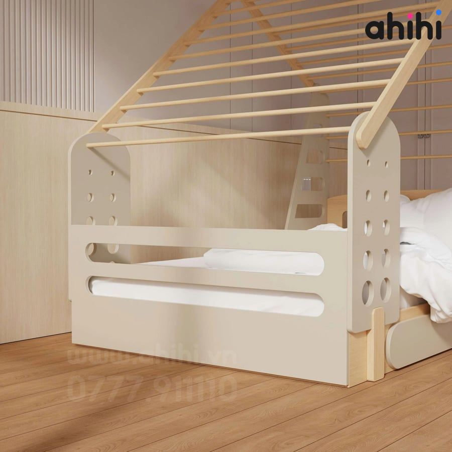 Giường ngủ ngôi nhà Ahihi117 – Không gian nhỏ, niềm vui lớn