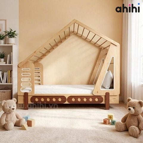 Giường ngủ ngôi nhà cho bé Ahihi115