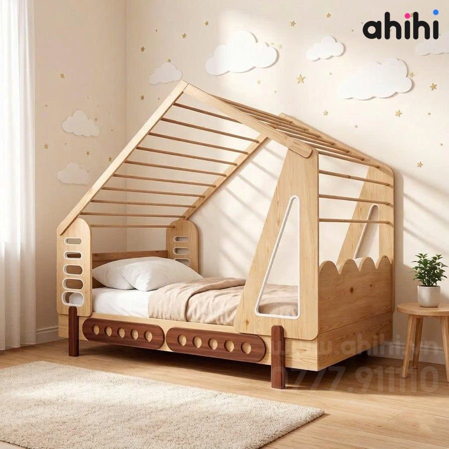 Giường ngủ ngôi nhà cho bé Ahihi115